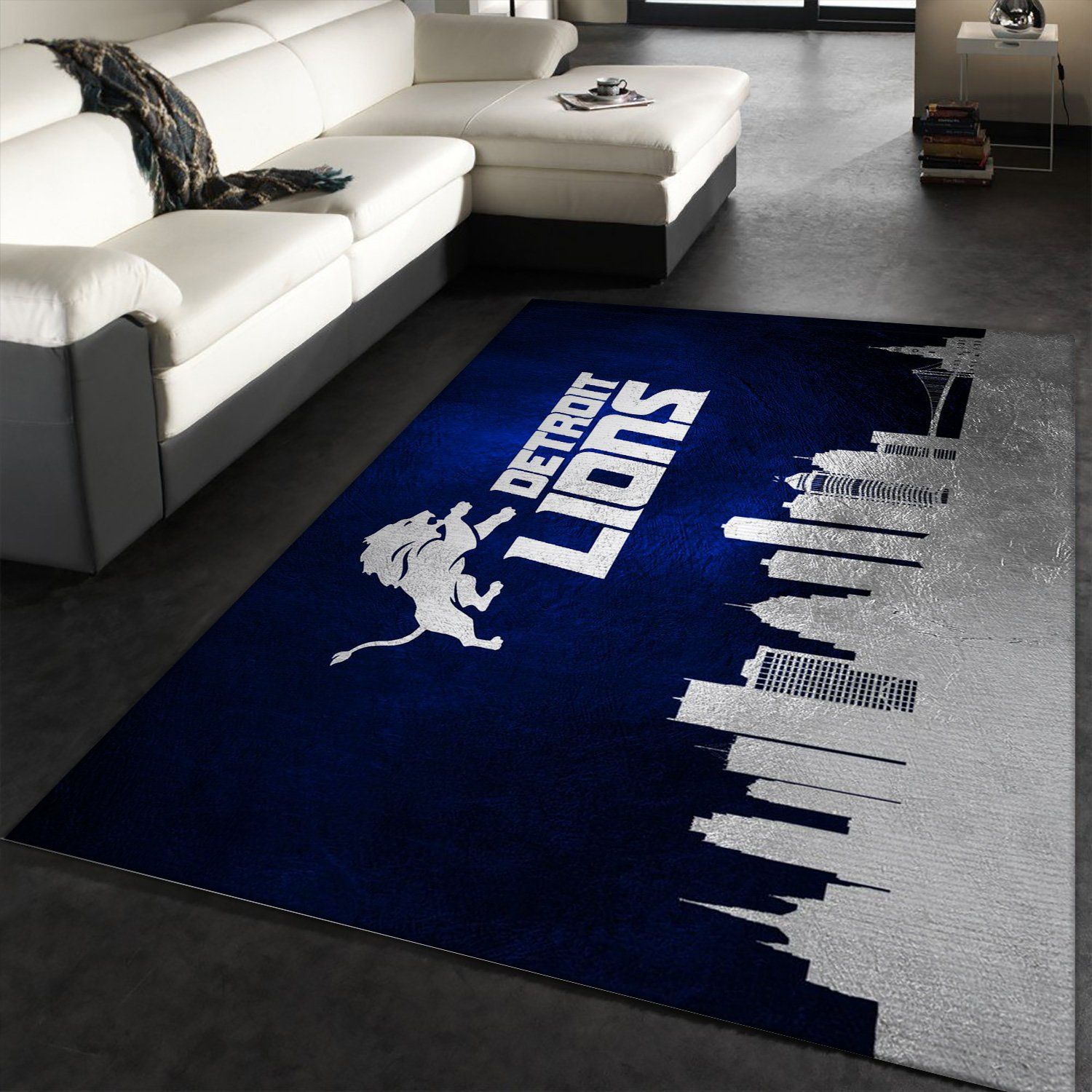 Detroit Lions Football Rug