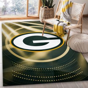 Green Bay Packers NFL Team Logo Helmet Nice Gift Home Decor Area Rug Rugs  For Living Room Rug Home Decor - Peto Rugs