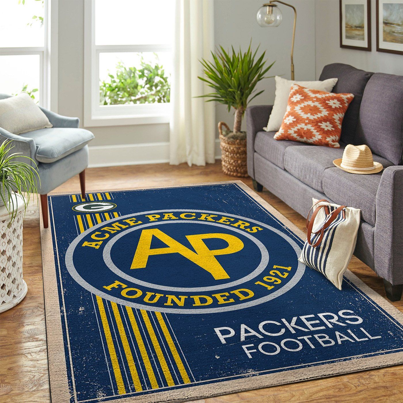 Green Bay Packers NFL Team Logo Helmet Nice Gift Home Decor Area Rug Rugs  For Living Room Rug Home Decor