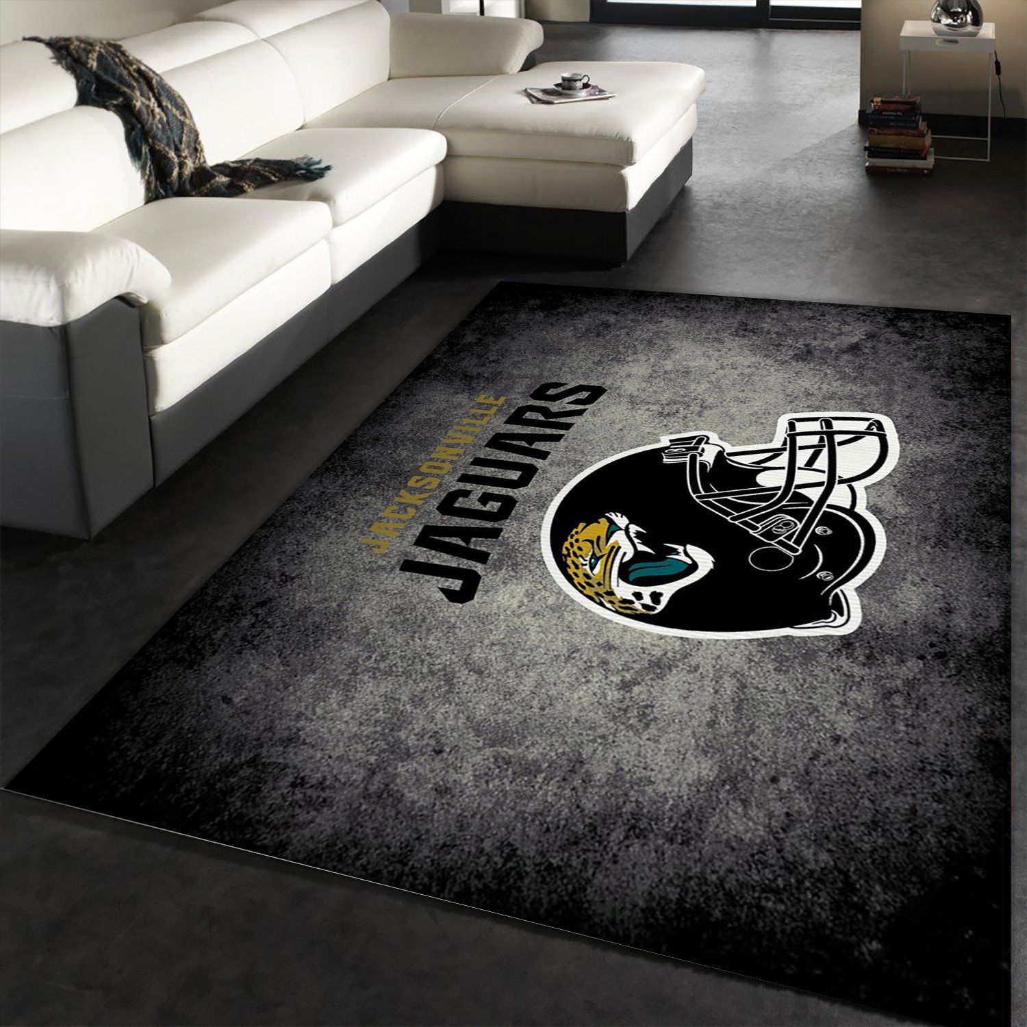 Jacksonville Jaguars NFL Distressed Rug