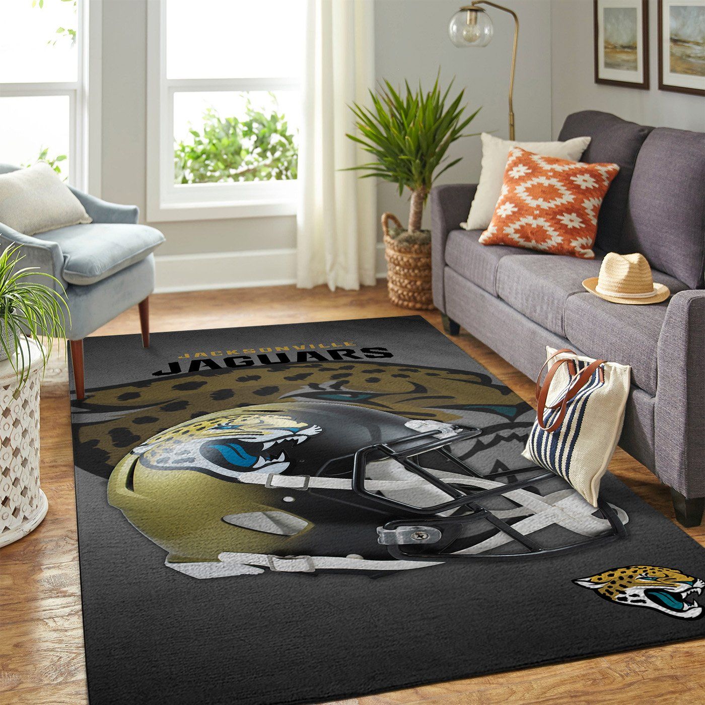 Jacksonville Jaguars Wood Nfl Football Team Area Rug For Gift Living Room  Rug Home US Decor