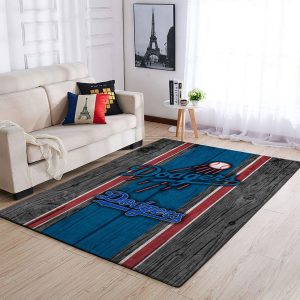 Los Angeles Dodgers Logo Team Blue Area Rug Living Room Rug Christmas Gift  US Decor