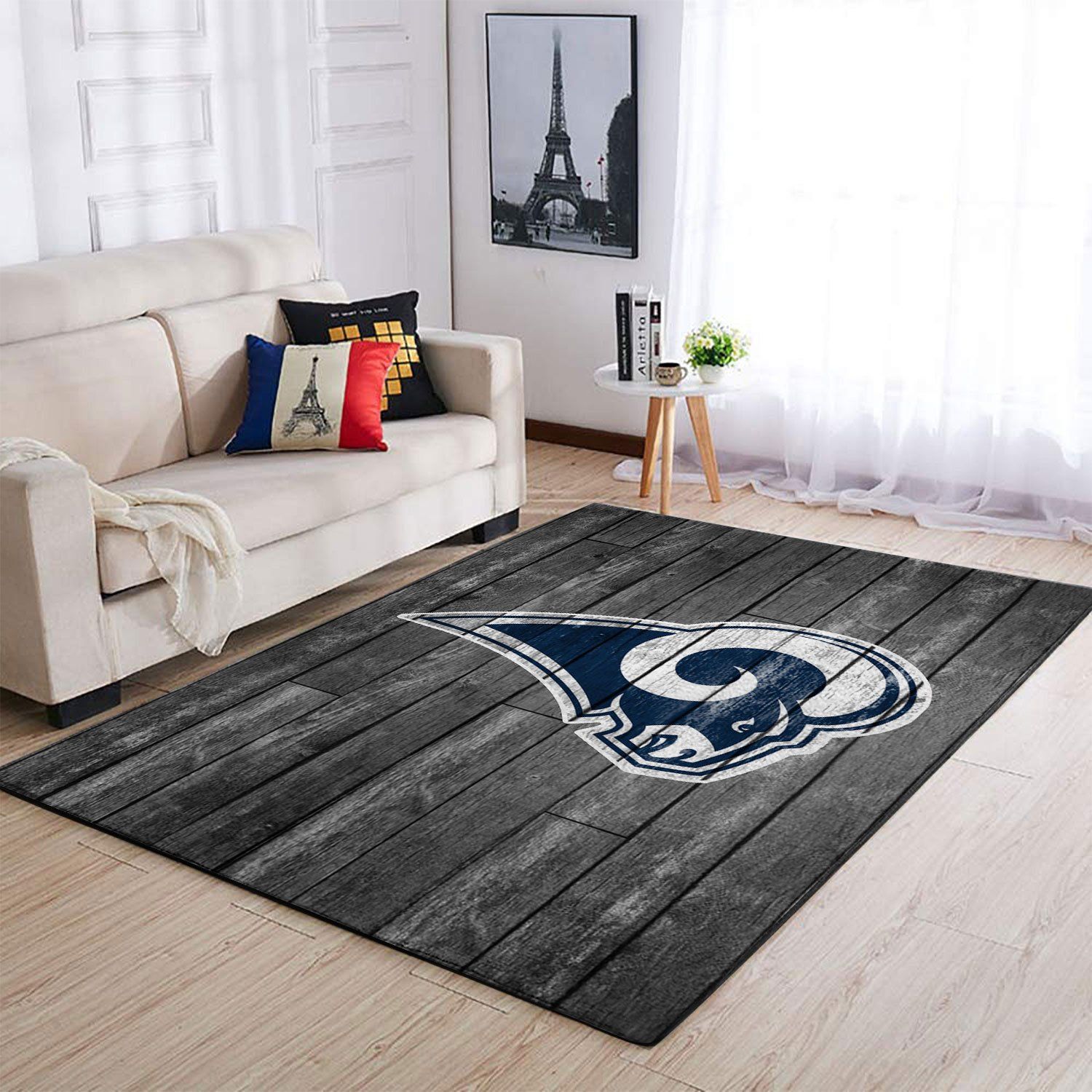 Los Angeles Rams Nfl Team Logo Grey Wooden Style Style Nice Gift