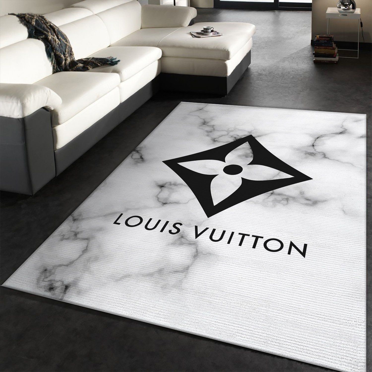 Dark louis vuitton area rug hypebeast fashion brand living room carpet  floor decor 1912273 - x-large: 5.5 x 9 ft (168 x 274cm) in 2023