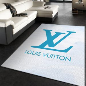 Blue & White Louis Vuitton Rug Home Decor - Storealimie - Medium