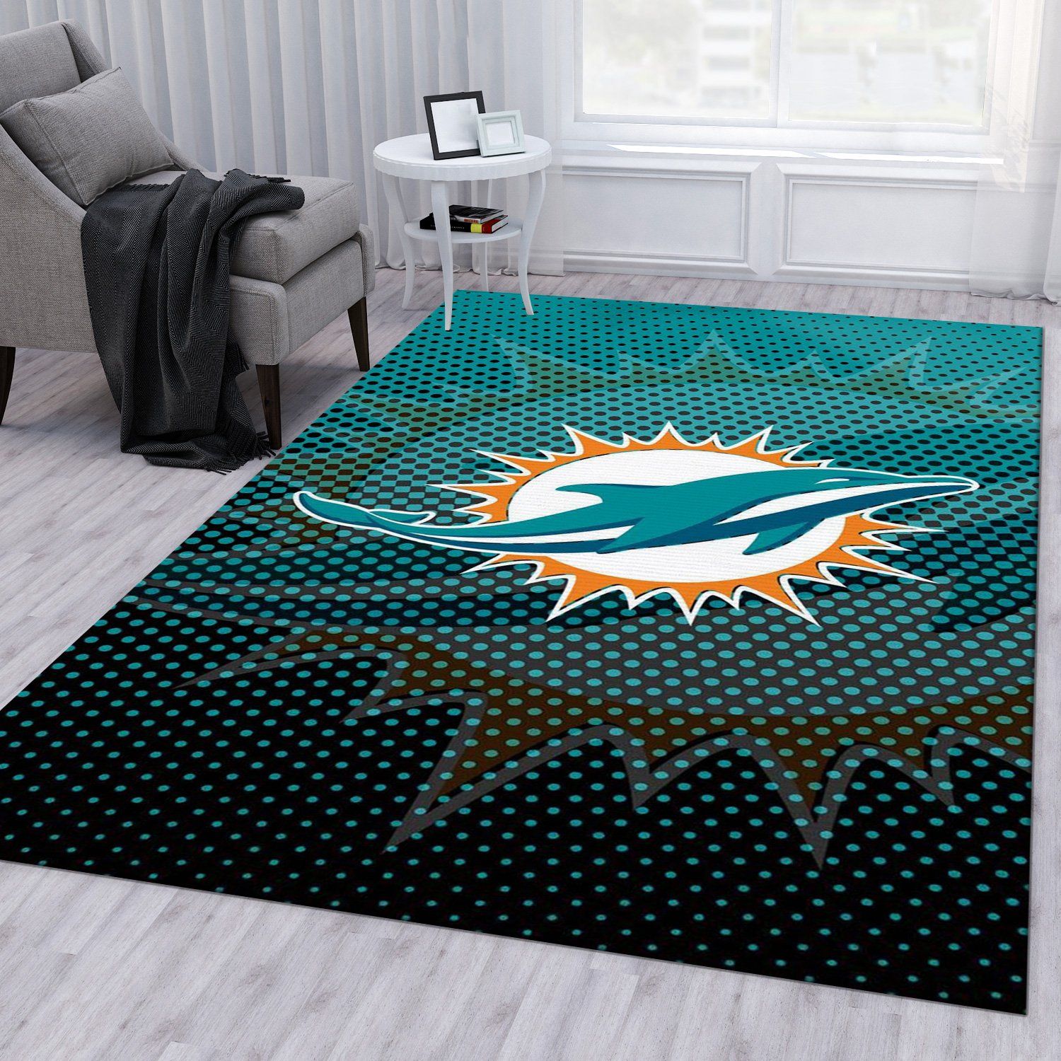 Miami Dolphins Stone NFL Christmas Gift Rug Living Room Rug Floor Decor  Home Decor - Travels in Translation