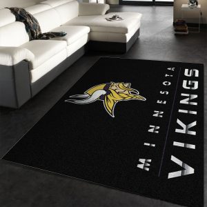 Minnesota Vikings Nfl Team Logo Area Rug Carpet 3 X5 4 X6 5 X8