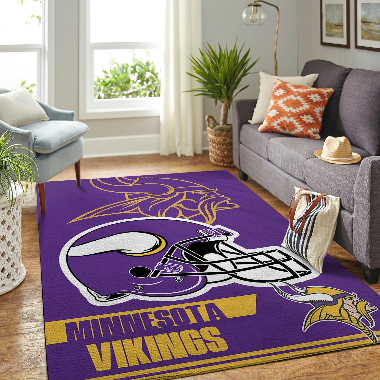 Minnesota Vikings Nfl Team Logo Helmet Nice Gift Home Decor
