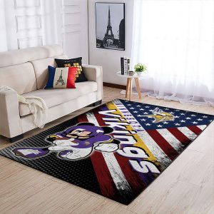 Minnesota Vikings NFL Area Rug, Living room and bedroom Rug, US