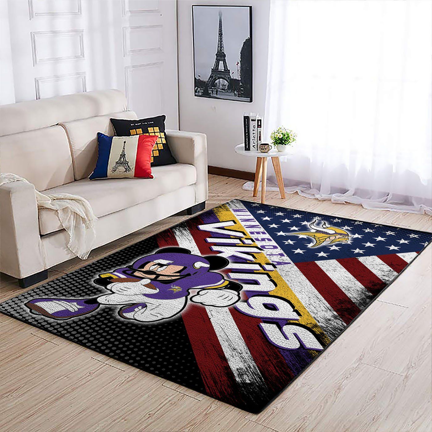 Minnesota Vikings Imperial Distressed Rug NFL Area Rug Carpet, Living room  and bedroom Rug, Floor Decor Home Decor - Travels in Translation