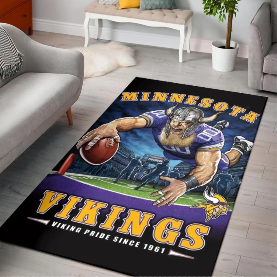 Minnesota Vikings Imperial Distressed Rug NFL Area Rug Carpet, Living room  and bedroom Rug, Floor Decor Home Decor - Travels in Translation