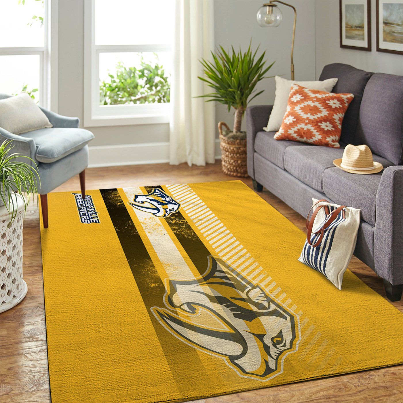 Nashville Predators Nhl Team Logo Nice Gift Home Decor Rectangle Area Rug