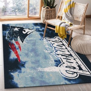 NFL Team Repeat Rug - New England Patriots (Blue Background), 3'10x5'4 -  New England Patriots (Blue Background) | NFL Team Repeat Rug