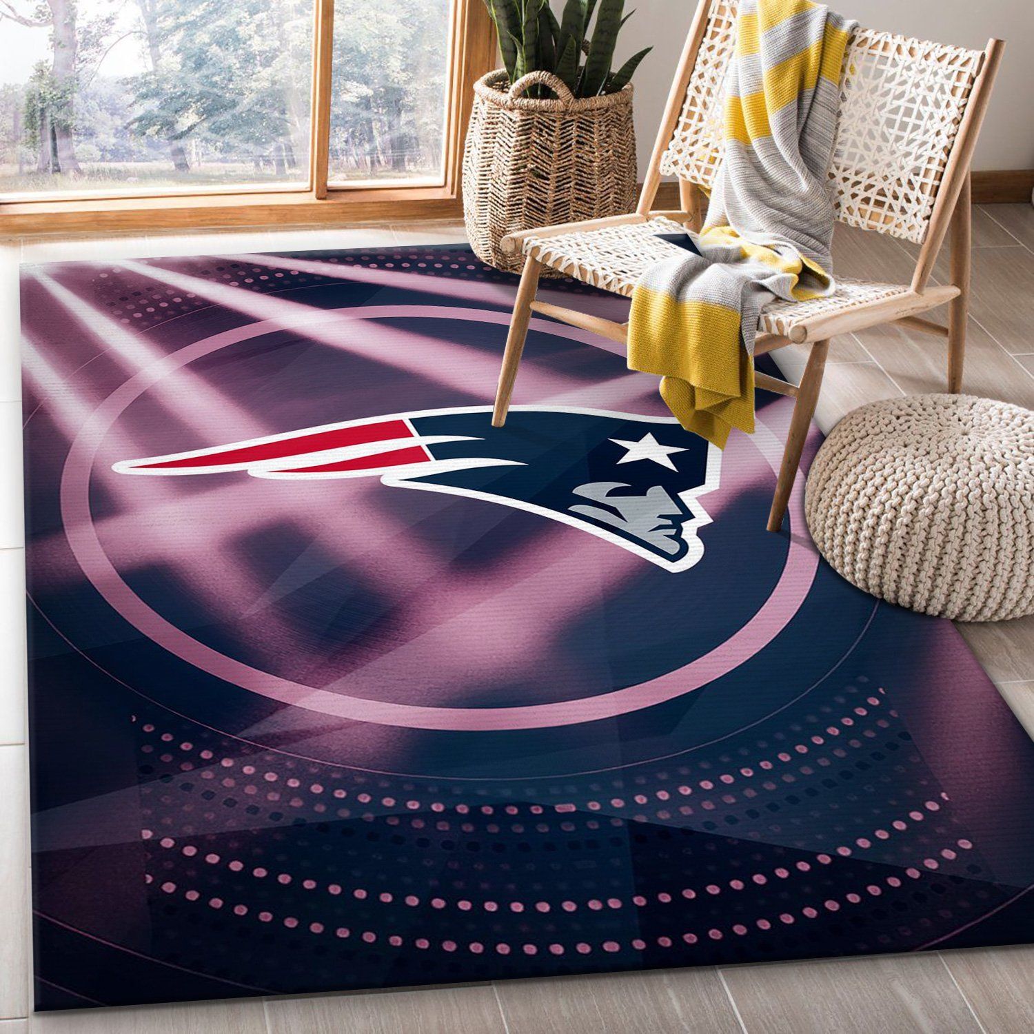 New England Patriots NFL Rug Bedroom Rug Christmas Gift US Decor