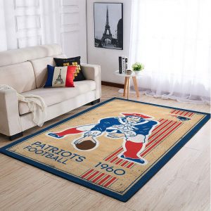 NFL Team Repeat Rug - New England Patriots (Blue Background), 3'10x5'4 -  New England Patriots (Blue Background) | NFL Team Repeat Rug