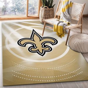 New Orleans Saints Nfl Team Logo Retro Style Nice Gift Home Decor Rectangle  Area Rug - Travels in Translation