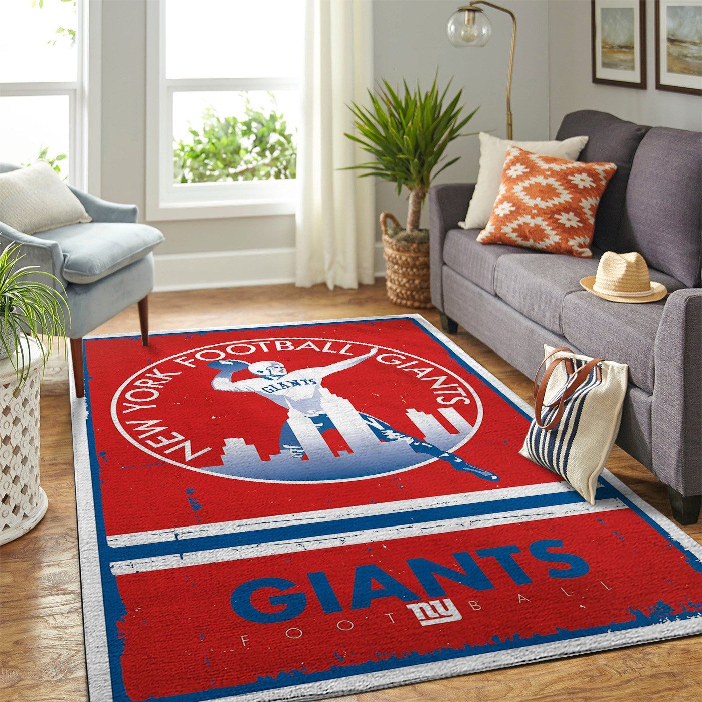 New York Giants NFL Vintage Football Rug
