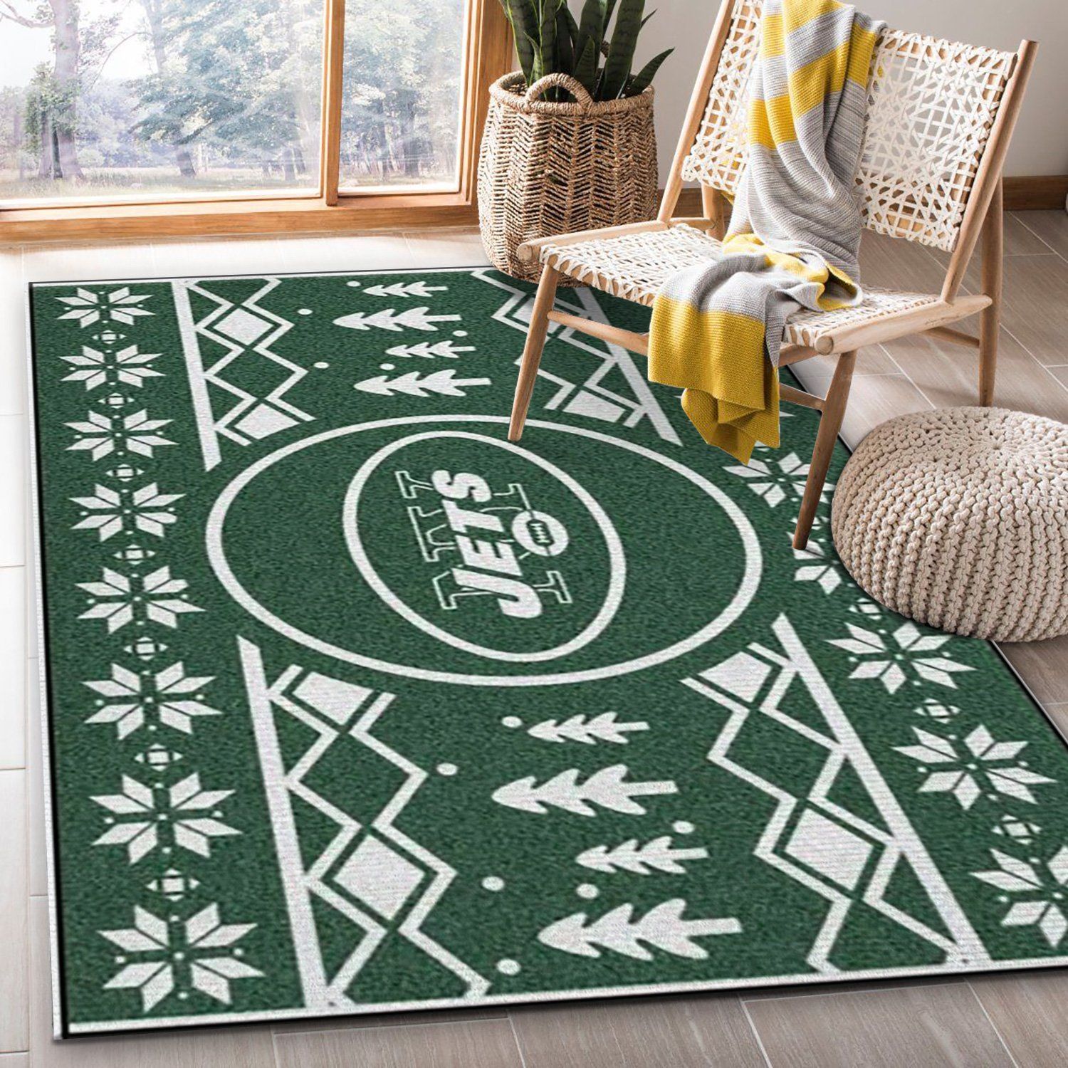 New York Jets Nfl Area Rug, Bedroom Rug, US Gift Decor