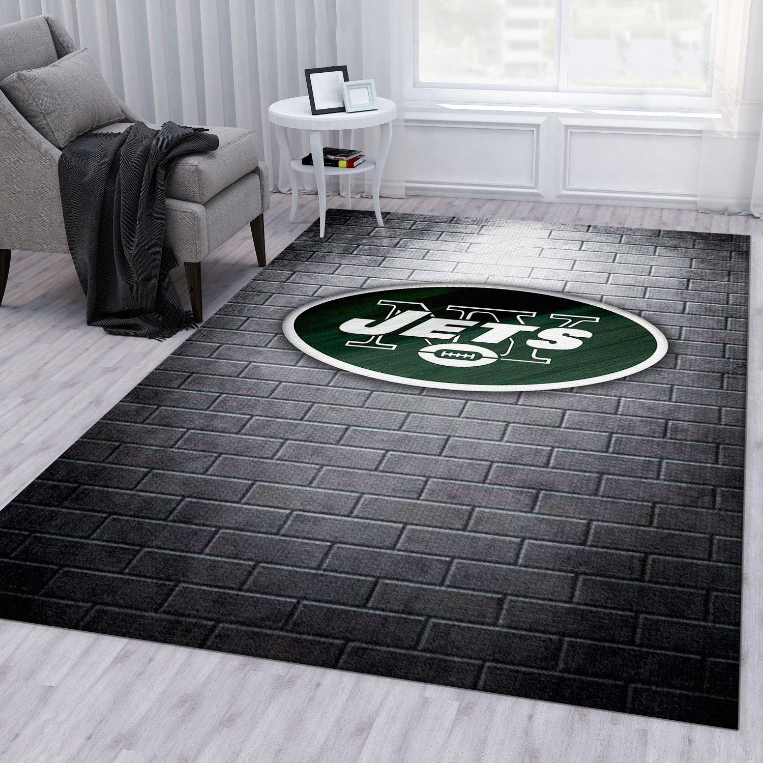 New York Jets NFL Rug Room Carpet Sport Custom Area Floor Home Decor V3