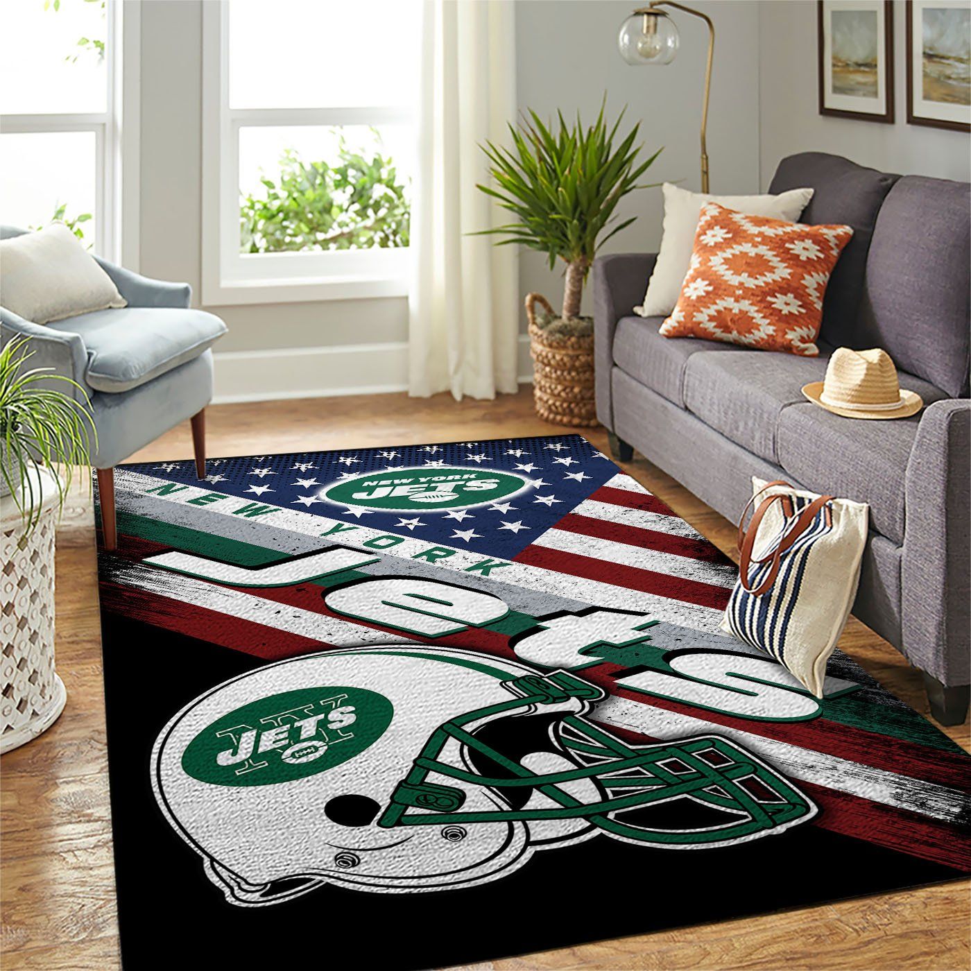 New York Jets Area Rugs Living Room Carpet Christmas Gift Floor