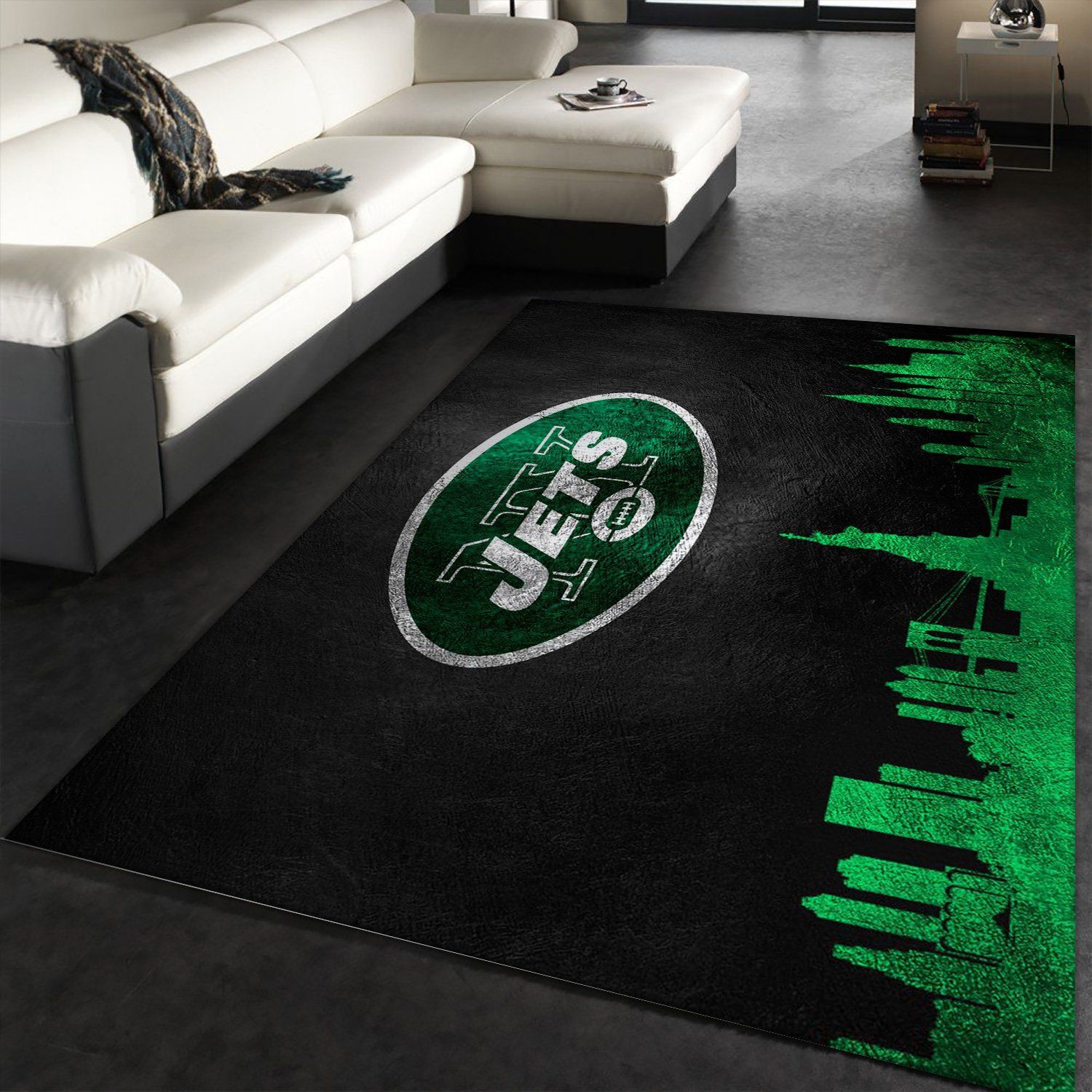 New York Jets Skyline NFL Team Logos Area Rug, Bedroom, Floor Decor Home  Decor - Travels in Translation