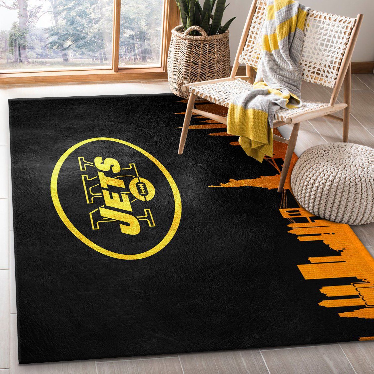 New York Jets Nfl Team Logo Snoopy Us Style Nice Gift Home Decor Rectangle  Area Rug - Travels in Translation