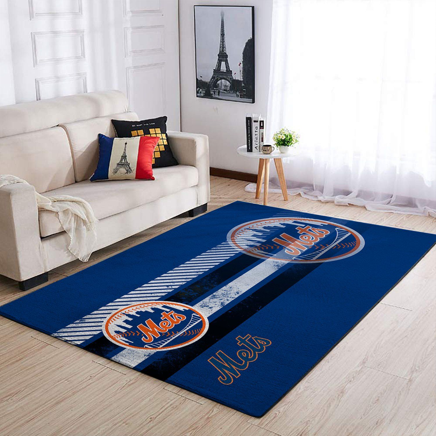 New York Mets Mlb Team Logo Nice Gift Home Decor Rectangle Area Rug