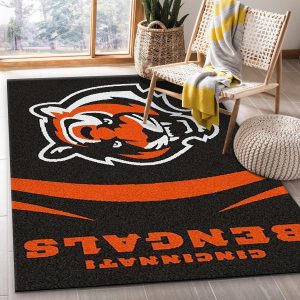 Denver Broncos 3D Area Rugs Floor Mats Living Room Bedroom Non-Slip Carpets  Gift