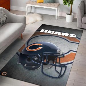 Area Rug with Chicago Bears sports team logo!