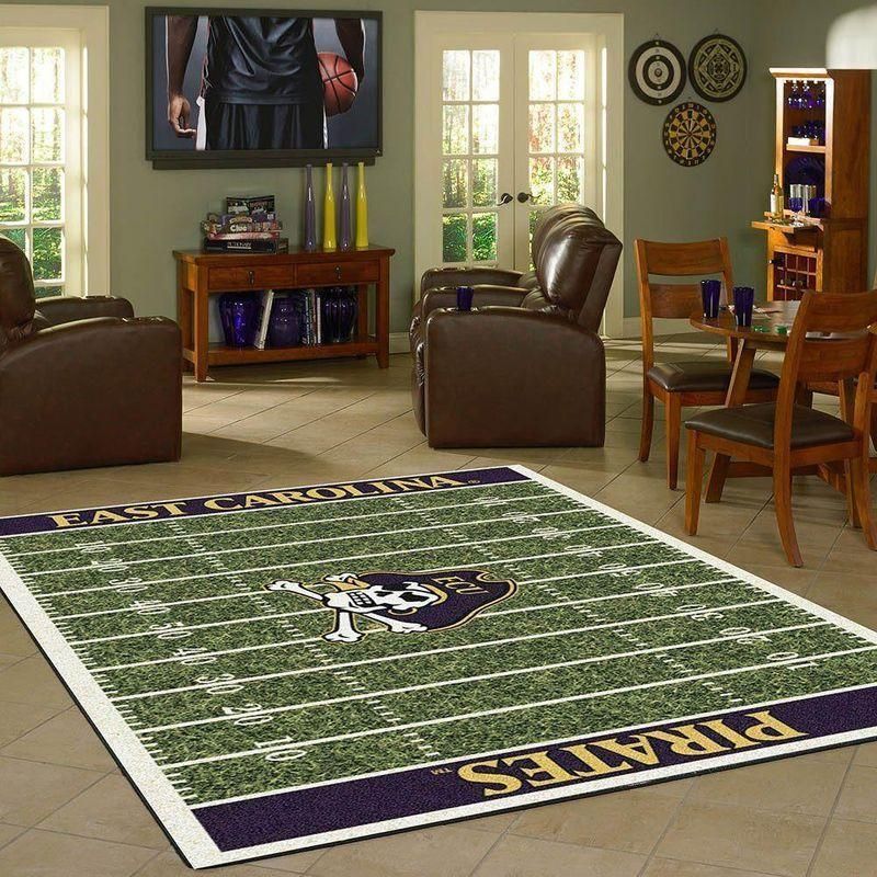 Nfl Football Fans East Carolina Pirates Home Field Area Rug Sport Home Decor