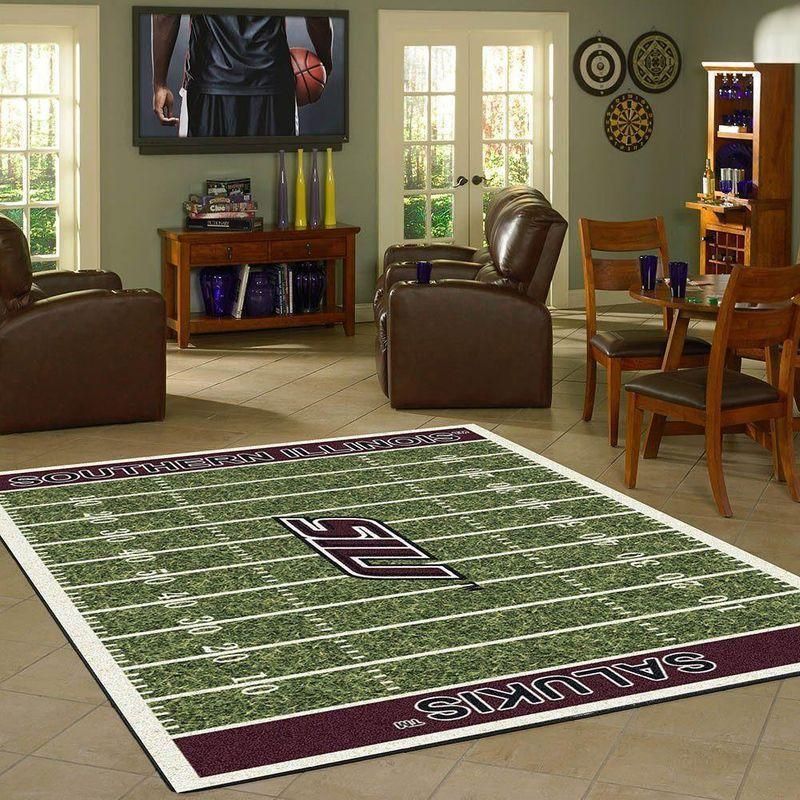 Nfl Football Fans Southern Illinois Salukis Home Field Area Rug Sport Home Decor