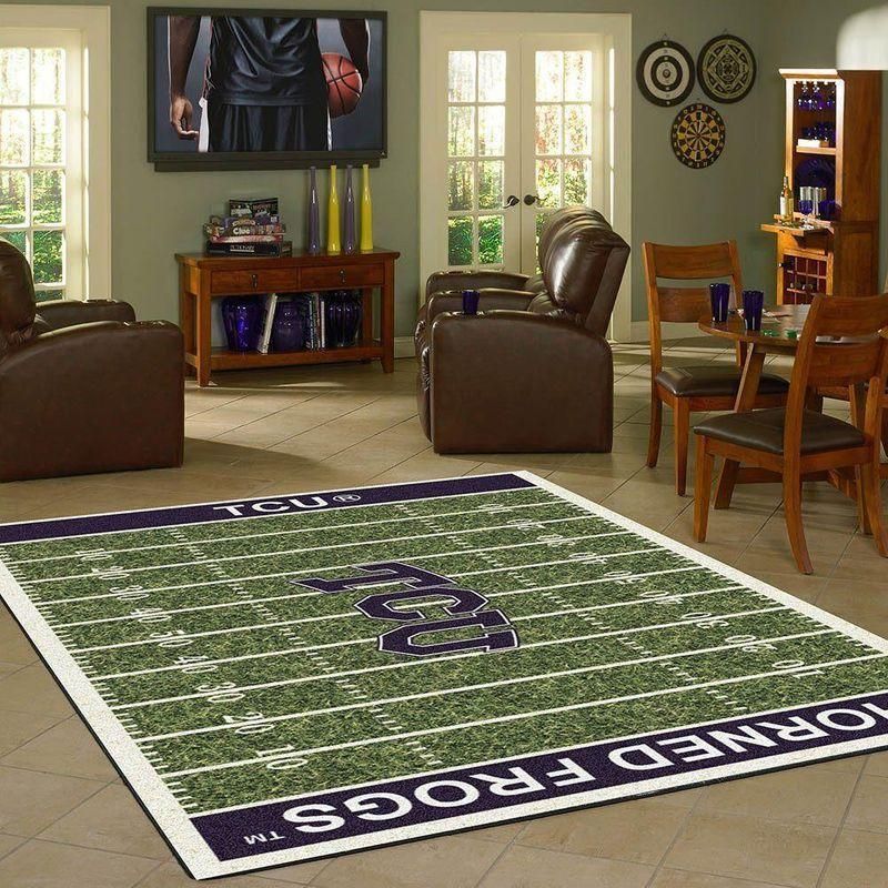 Nfl Football Fans Tcu Horned Frogs Home Field Area Rug Sport Home Decor