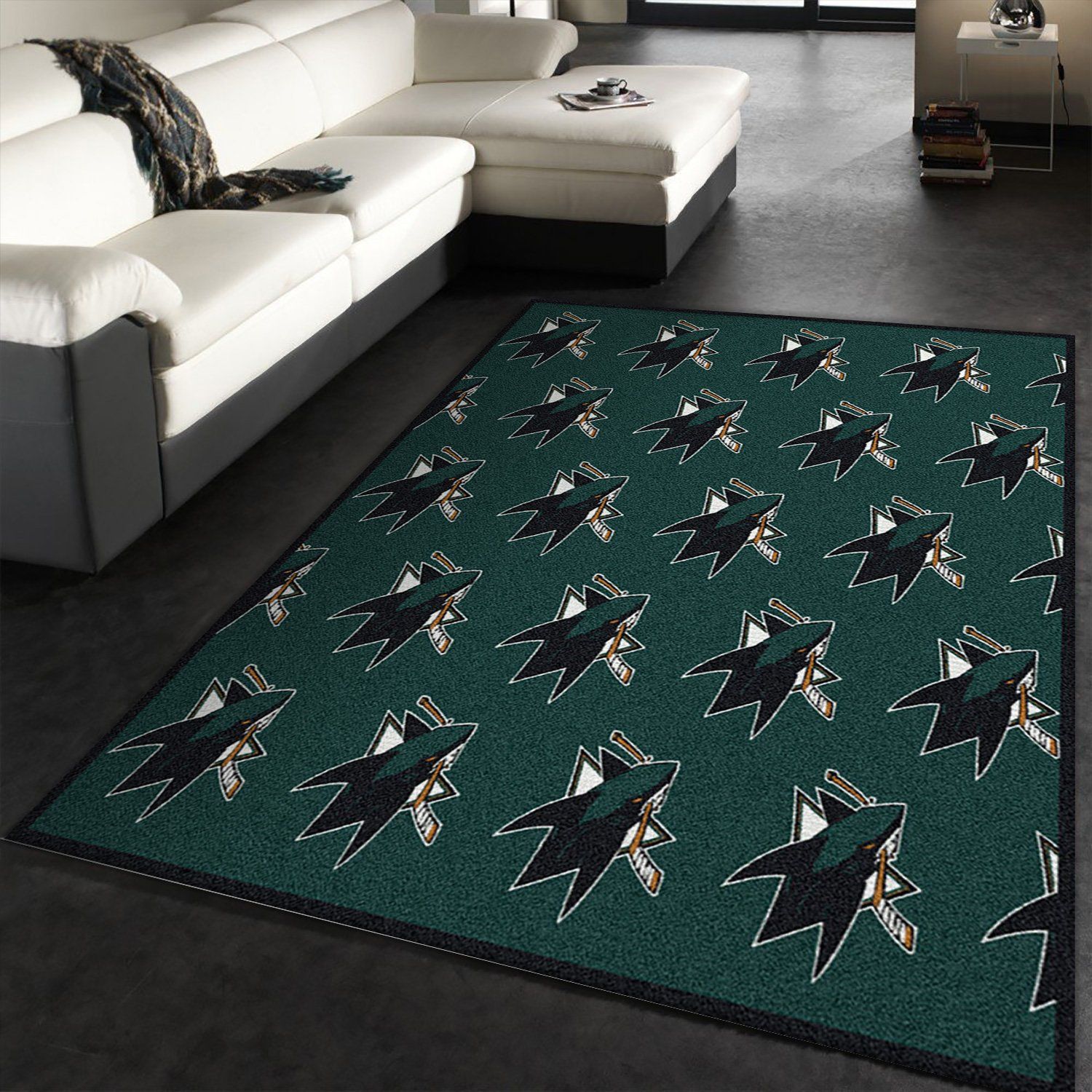 Nhl Repeat San Jose Sharks Area Rug For Christmas, Living Room Rug, Family Gift US Decor