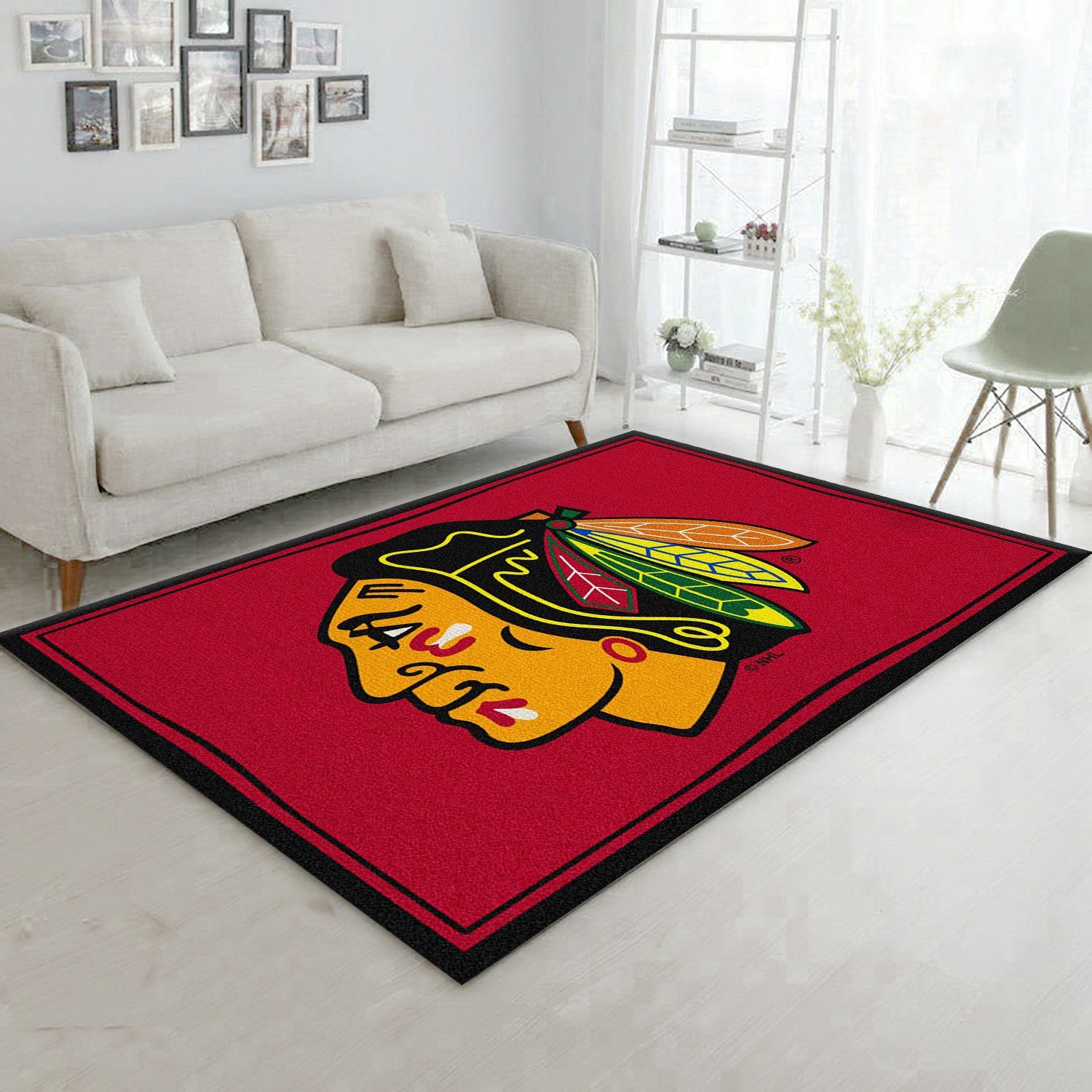 Nhl Spirit Chicago Blackhawks Area Rug, Living Room Rug, Christmas Gift US Decor