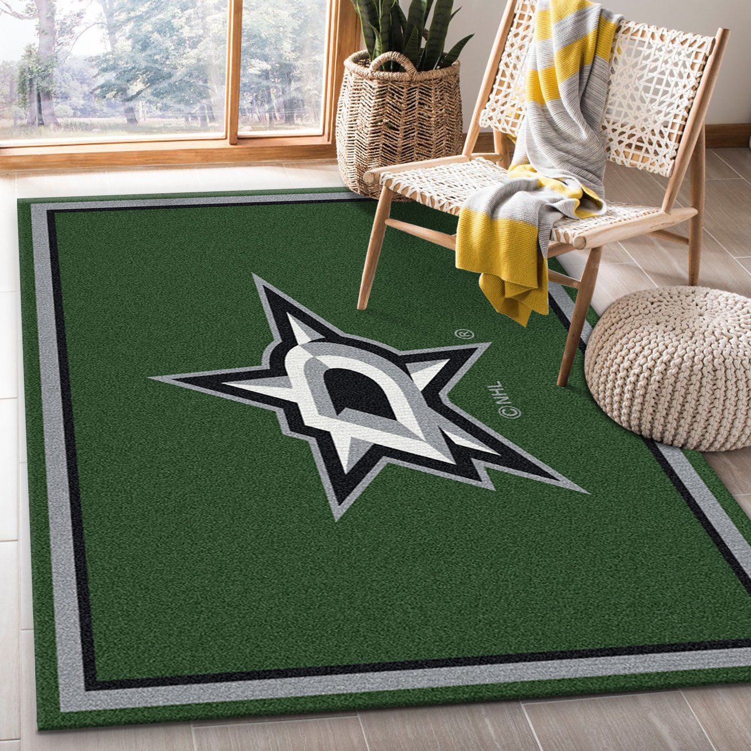 Nhl Spirit Dallas Stars Area Rug For Christmas, Bedroom Rug, US Gift Decor