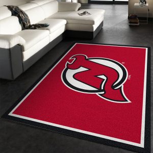 New Jersey Devils Nhl Team Logo Grey Wooden Style Nice Gift Home Decor  Rectangle Area Rug - Peto Rugs