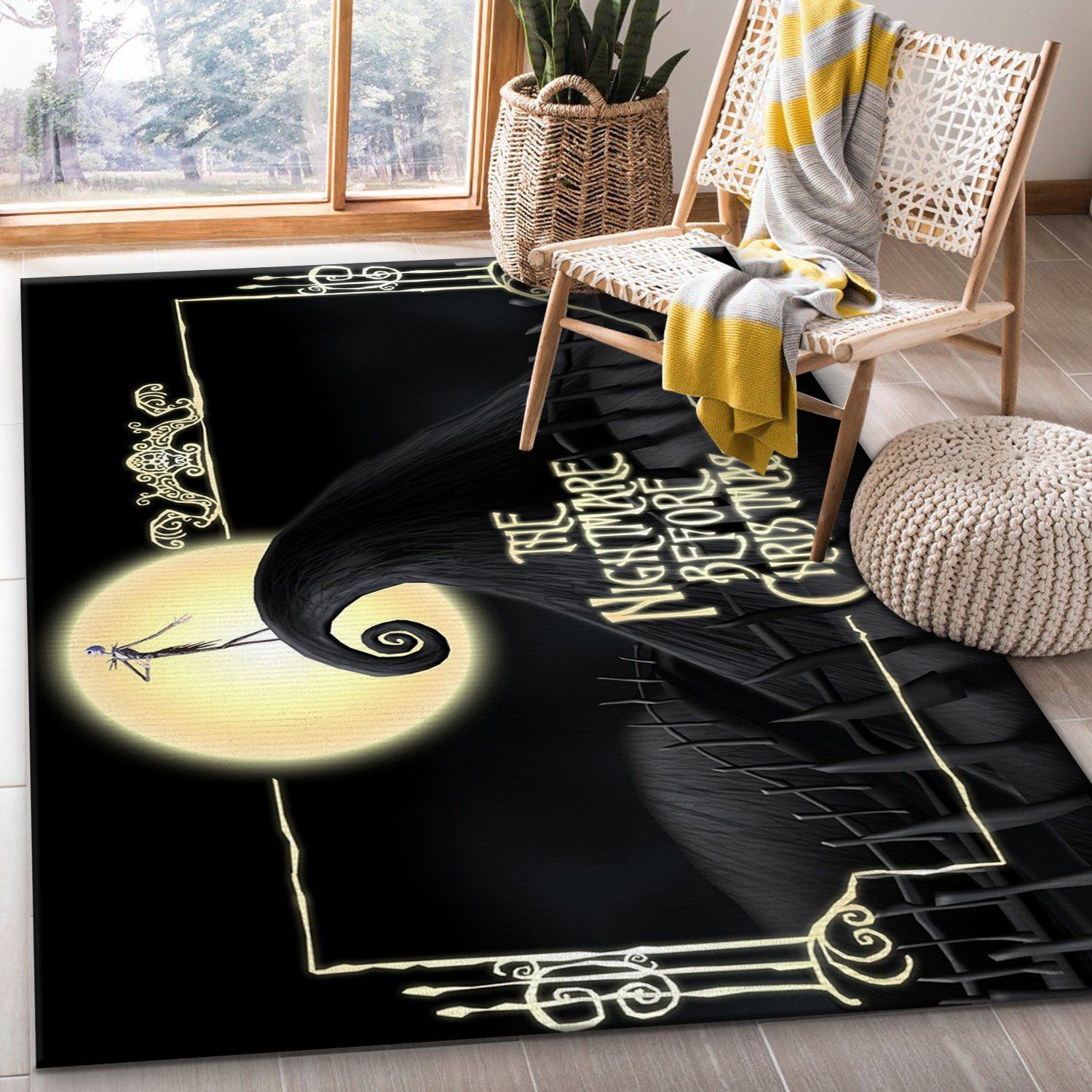 Nightmare Before Christmas Area Rug For Christmas Bedroom Rug US Gift Decor