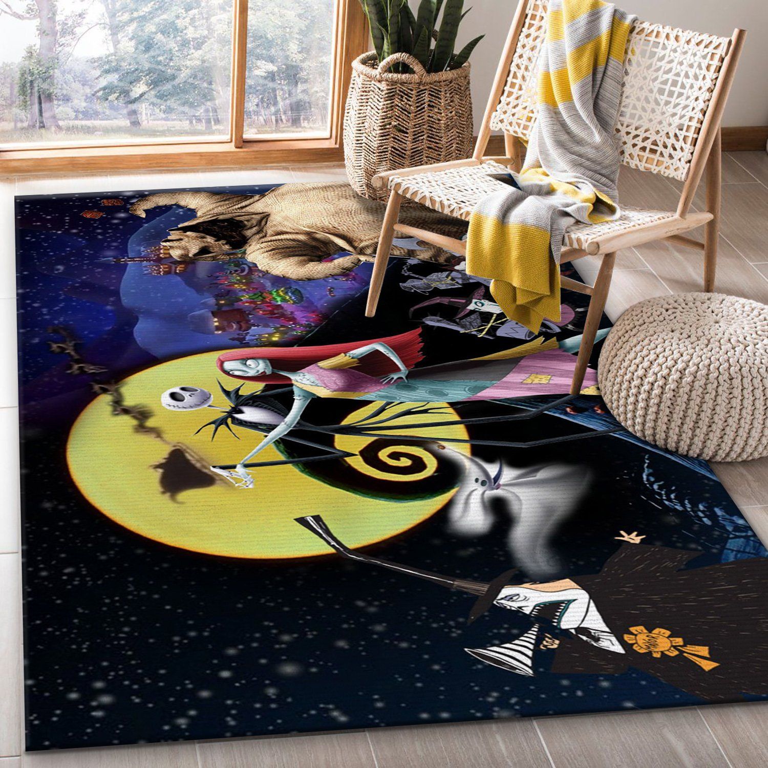 Nightmare Before Christmas Ver4 Movie Area Rug Bedroom Rug US Gift Decor