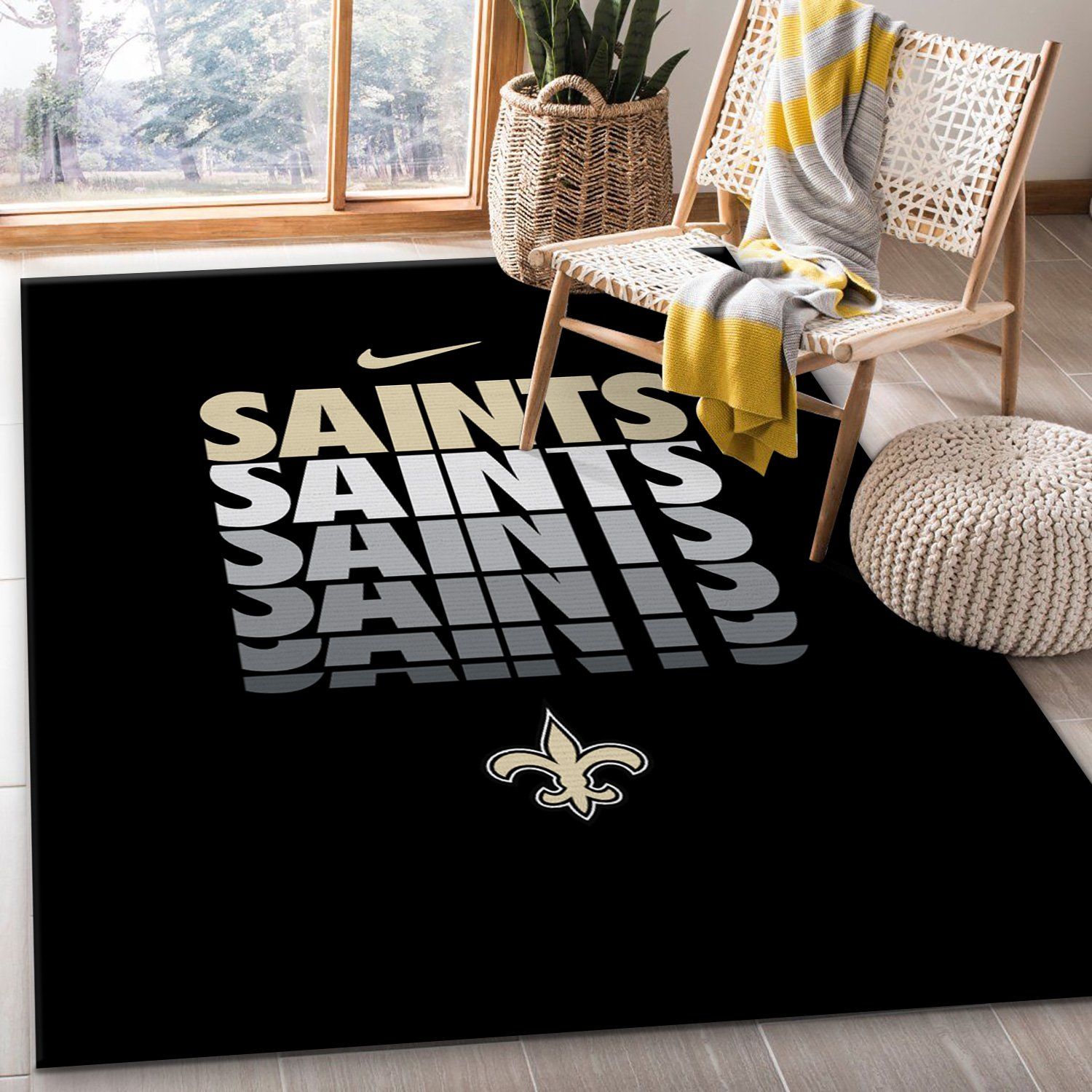 Nike Ft Saints Fashion Brand Area Rug Living Room Rug Christmas Gift US Decor