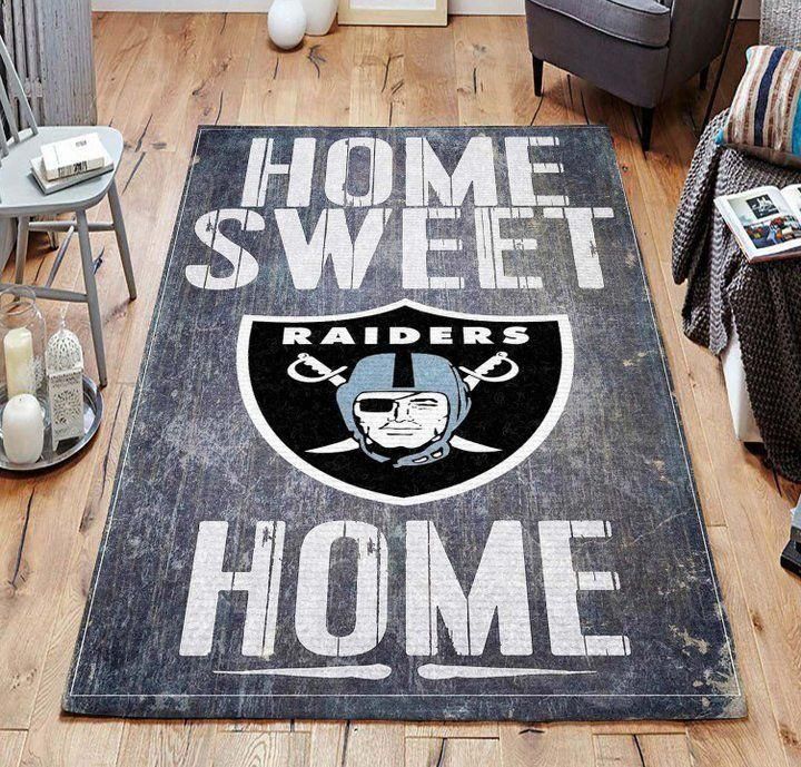 Oakland Raiders Football Rug