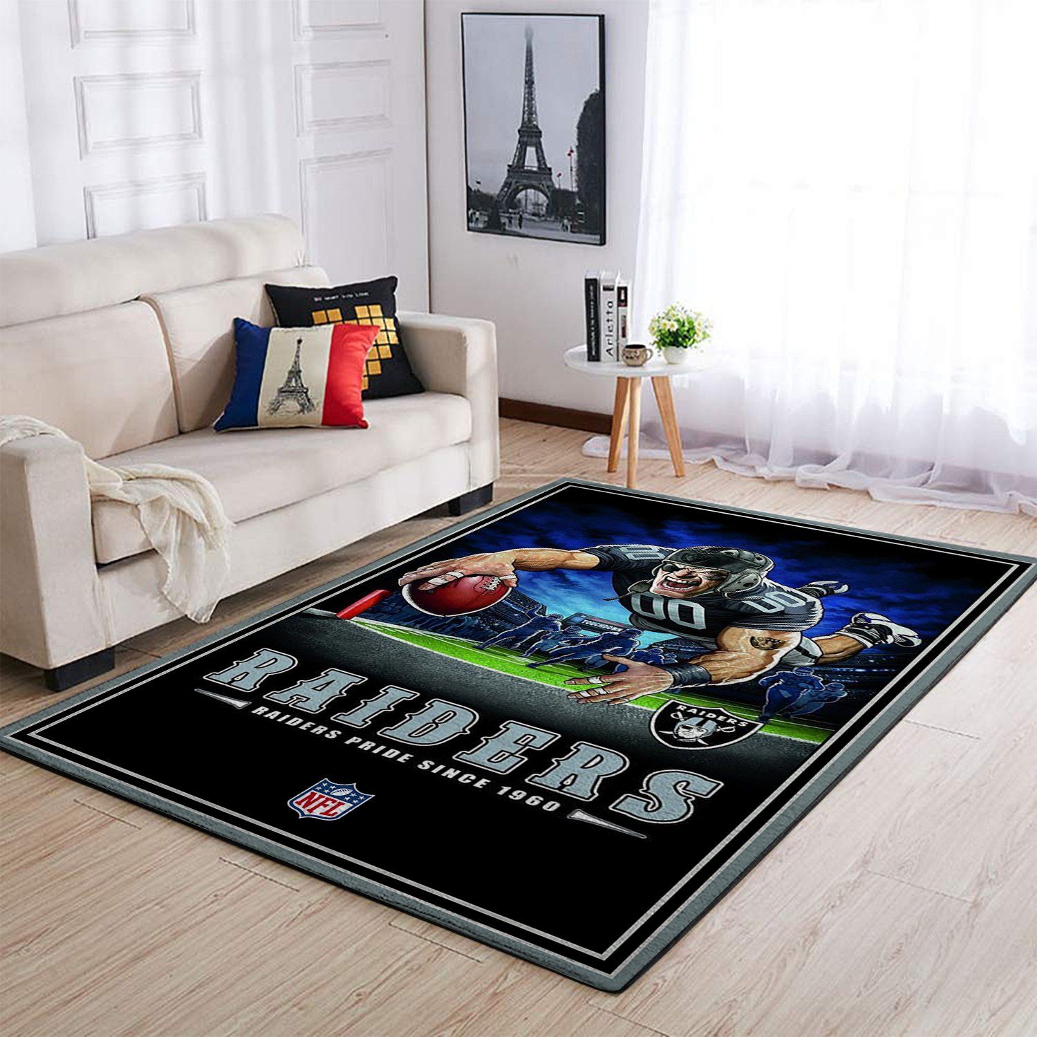 Oakland Raiders Nfl Team Pride Nice Gift Home Decor Rectangle Area Rug