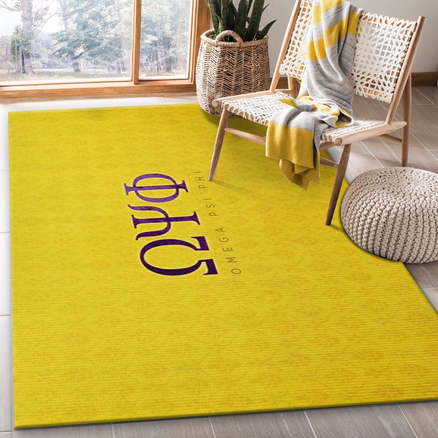 Omega Psi Phi Gold Rug Living Room Rug Floor Decor Home Decor