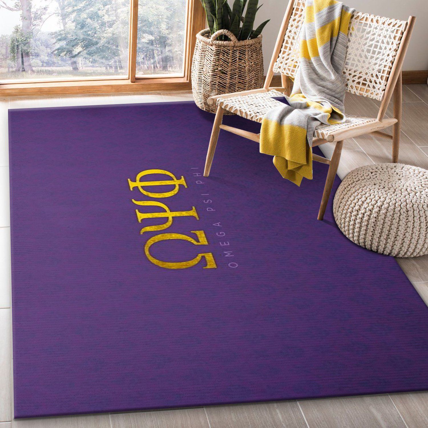 Omega Psi Phi Rug Bedroom Rug Family Gift US Decor