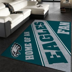 Philadelphia Eagles NFL Team Helmet Rug, Home Decor Rectangle Area