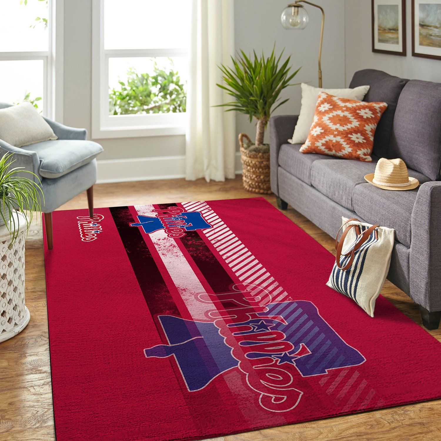 Philadelphia Phillies Mlb Team Logo Nice Gift Home Decor Rectangle Area Rug