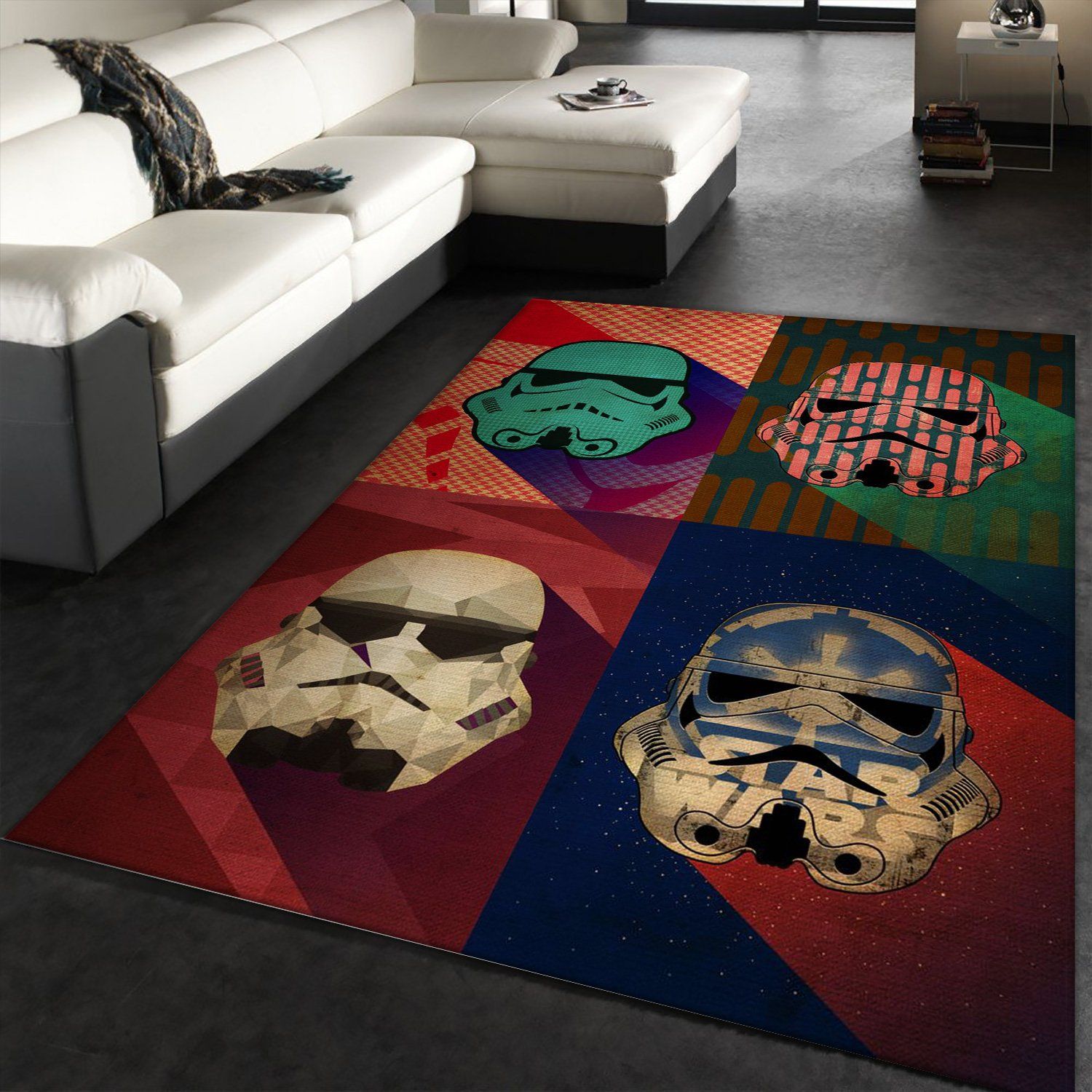 Polygon Squad Star War Pop Art Rug, Bedroom Rug, Floor Decor Home Decor