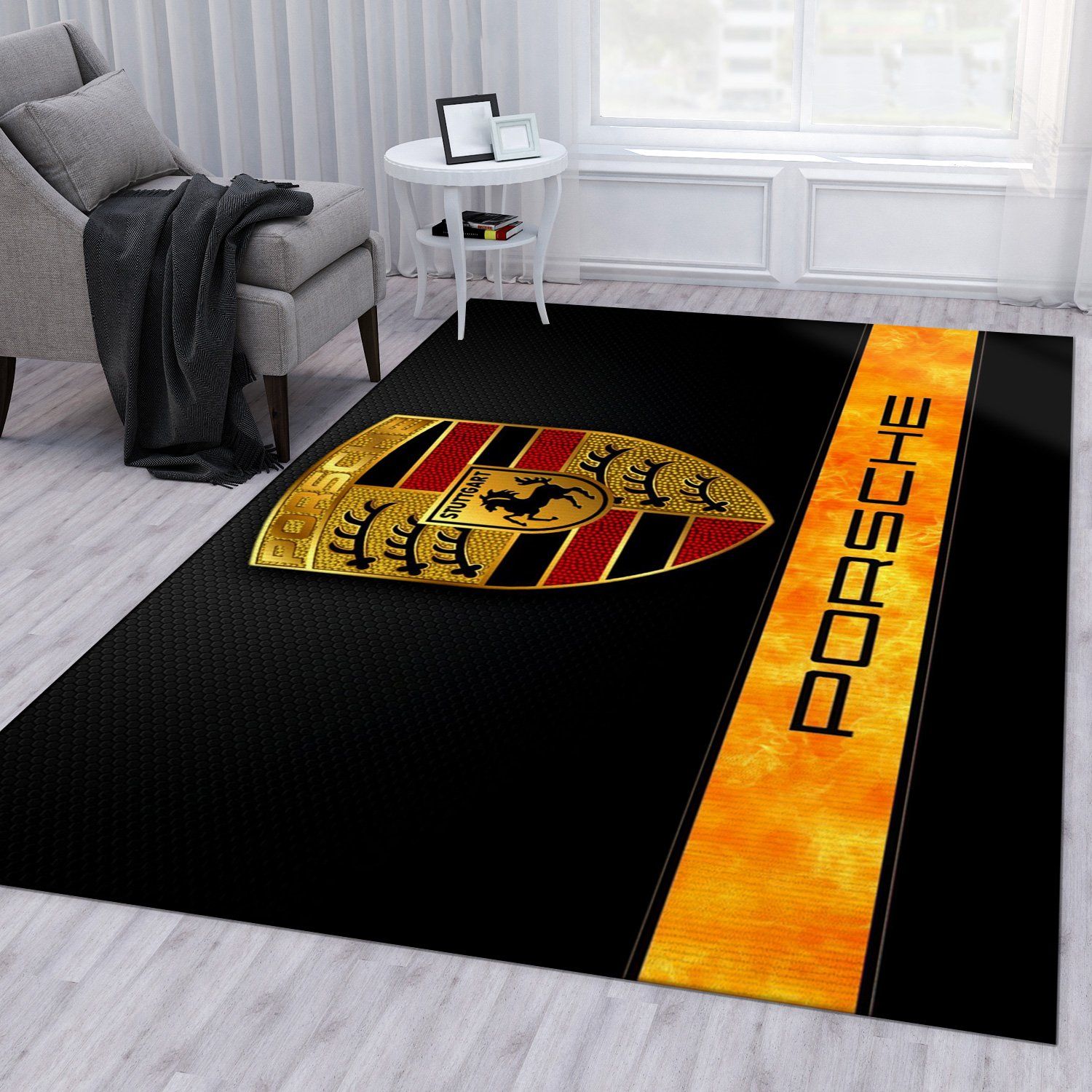 Porsche Logo Ver10 Area Rug Living Room Rug Home US Decor