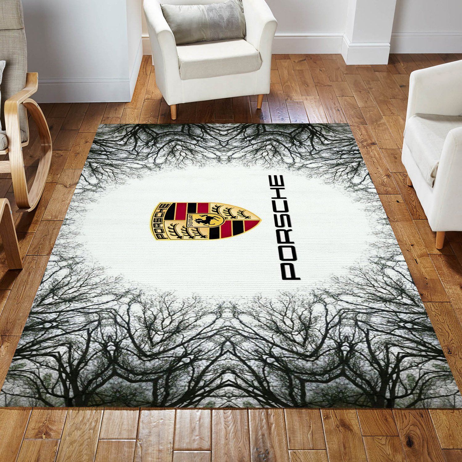 Porsche Logo Ver4 Area Rug For Christmas Living Room Rug Family Gift US Decor