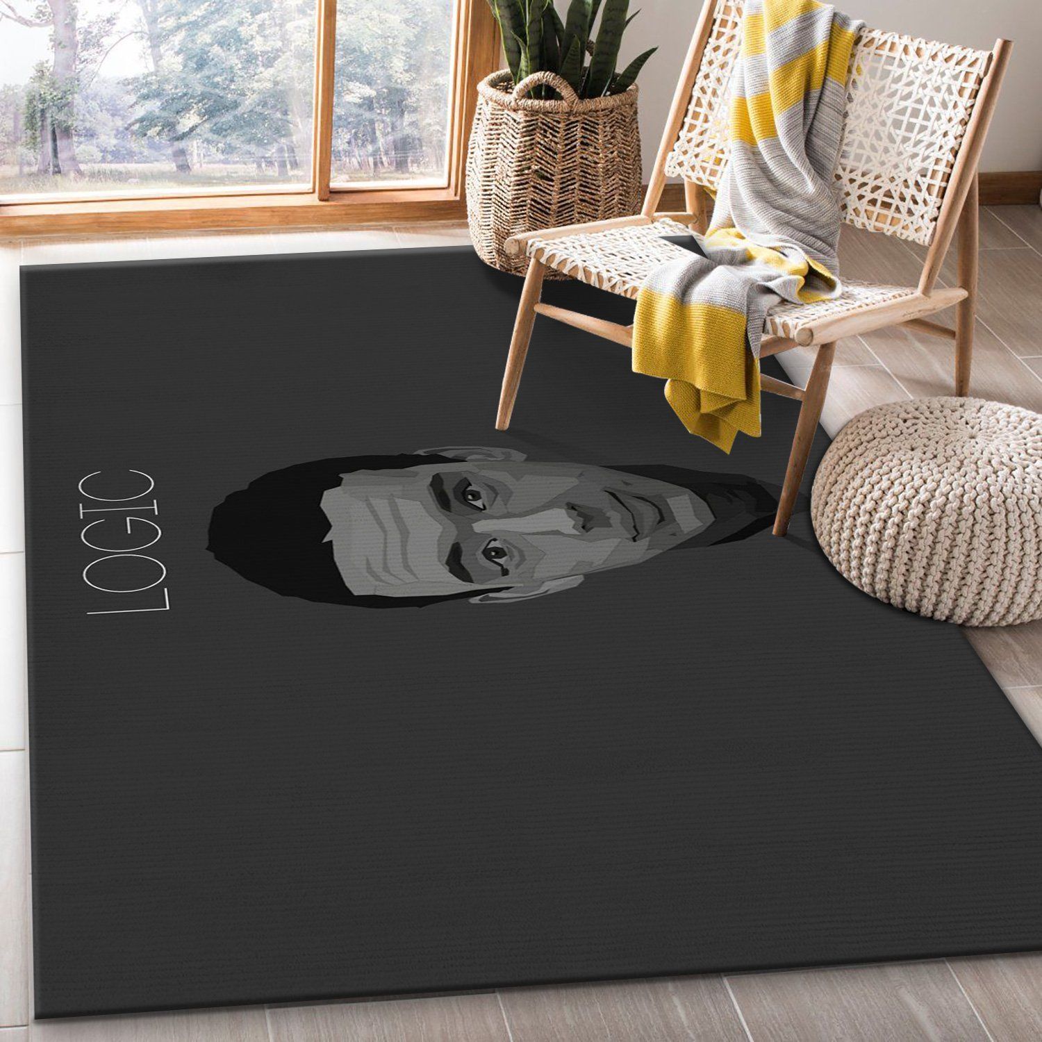 Rapper Logic Rug Bedroom Rug Christmas Gift US Decor