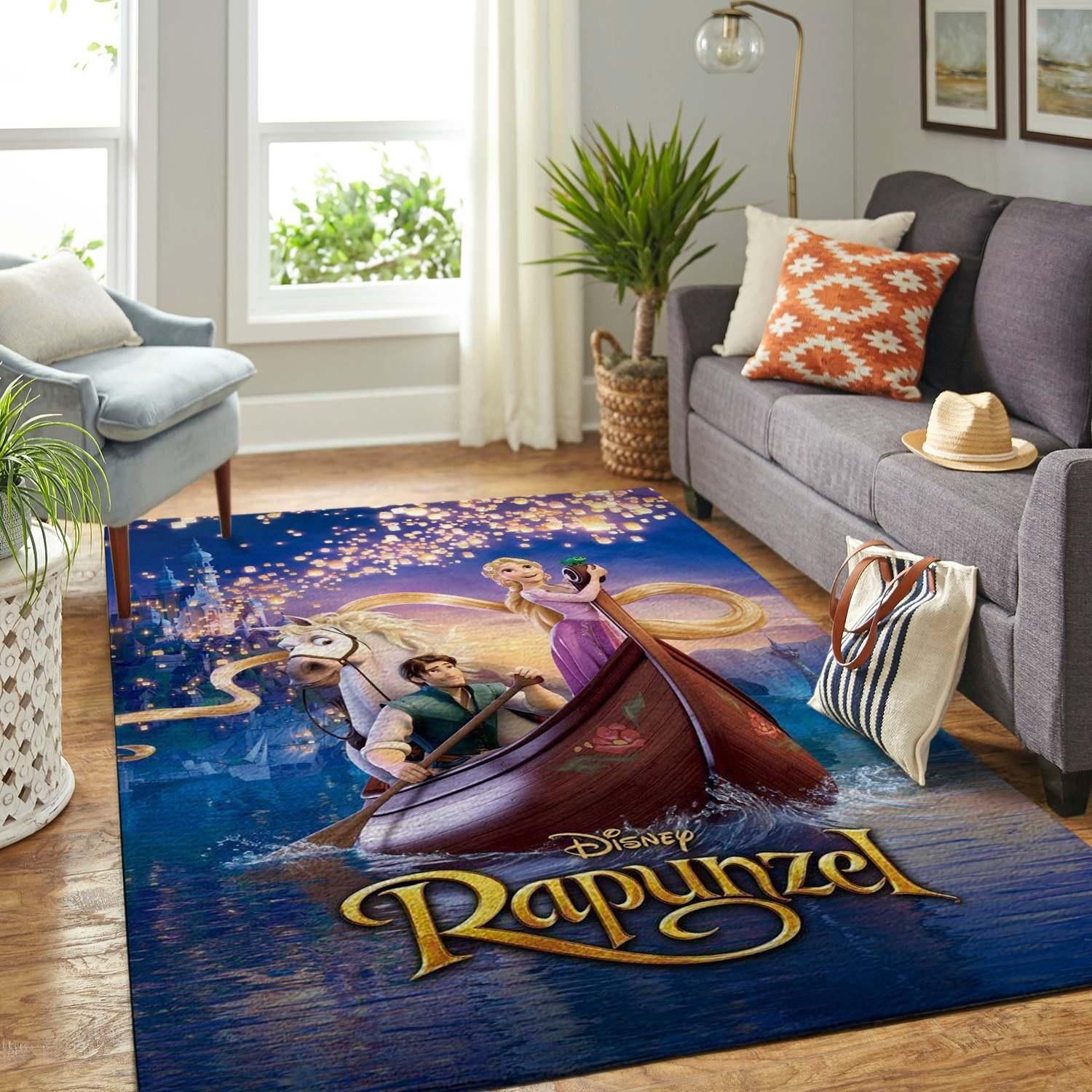 Rapunzel Disney Living Room Area Rug Carpet, Kitchen Rug, US Gift Decor